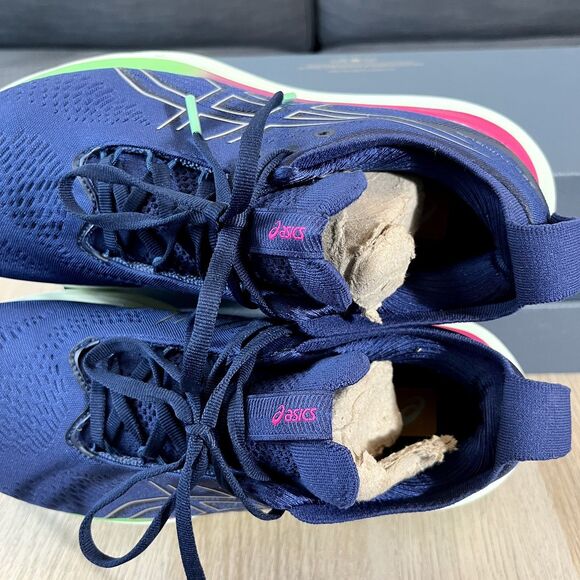 ASICS Gel-Nimbus 25 Navy Blue Running Shoes 1012B356 Women's Size 8.5 - Picture 8 of 12